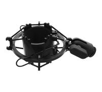 POPETPOP Universal Shock Mount Mic Stand Boom Arm Mic Stand Black Faux Metal Frame User-friendly Clips Multiple Angles Rotation Sophisticated Modern Sleek Style for Music Recording and Live