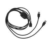 POPETPOP USB Printer Sharing Device with Switch for Two Computers USB Wire Adapter with Copper and PVC Construction Supporting Mouse and Keyboard Connections