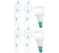 POPETPOP Vacuum Cupping Therapy Cups with Hand Pump for Full Body Muscle Massage and Relief, Smooth Round Mouth, Easy to Clean and Use at Home