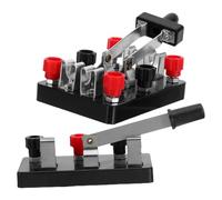 POPETPOP Versatile Laboratory Equipment Single Pole Double Throw Switch 2pcs Double Throw Electrical Switch Set with Iron and Plastic Construction for Physics Experiments for Students