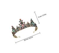 POPETPOP Vintage Baroque Rhinestone Crown Hair Ornament for Bride Wedding, Crystal Circlet Suitable for Bridal Hair Accessories and Performance Show Random Color
