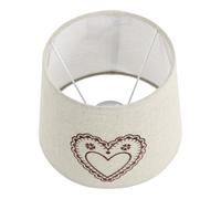 POPETPOP Vintage Embroidered Drum Lamp Shade for Table Lamps Compatible with E27 E14 Bases, Linen Cloth Fabric with Longterm Shape Retention, for Nordic and Asian-Inspired Homes