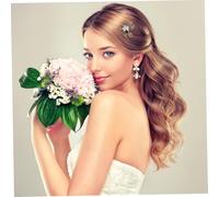 POPETPOP Vintage Leaf Pattern Hair Side Comb for Brides Alloy Wedding Hair Accessories with Secure Grip Elegant Retro Design Prom Hairpiece for Women