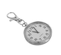 POPETPOP Vintage Number Pocket Watch for Elderly and Kids Keychain Clock for Exams Learning and Nursing Clear Analog Keyring Pocket Watch