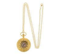 POPETPOP Vintage Pocket Watch Roman Numerals Retro Embossed Design for Men Occasions Daily Carry