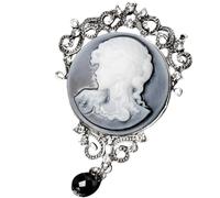 POPETPOP Vintage Queen Brooch Pin for Women, Alloy and Crystal Material, Lightweight and Comfortable to Use, Easy to Dress, for Valentine's Day Or Backpacks