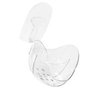 POPETPOP Wall-mounted Makeup Sponge Holder Rack with Hanging Storage and Dustproof Case, Cosmetic Beauty Sponge Organizer for Bathroom Vanity and Travel Use
