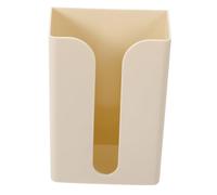 POPETPOP Wall Mounted Tissue Box Cream White No Punching Wipe Storage Holder with Hooks Bathroom Hand Towel Dispenser Space Saving Organiser for Face Towels and Napkins