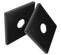 POPETPOP Wall Split Flange Abs Escutcheon Plates Detachable Design 2pcs with 22mm Hole Diameter, Square Shape Water Pipe Covers for Organizing Electrical and Sockets for Offices