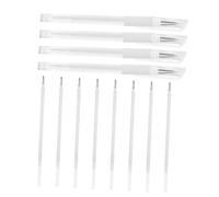 POPETPOP Water-resistant Brow Mapping Pen Set for Professional Salon Use, White Plastic Makeup Positioning Tool, Waterproof and Sturdy Eyebrow Liner for Precise Application