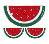 POPETPOP Watermelon Brooch Pin Set 3 Pieces Enamel Fruit Lapel Pins for Women Cute Watermelon Jewelry Accessories for Dresses Bags Sweaters and Jackets 1.26X0.59 Inch
