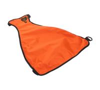POPETPOP Waterproof Dog Raincoat Lightweight Polyester Chest Apron for Puppies and Dogs 5-16.5kg, Orange Pet Clothing for Outdoor and Rainy Day Protection