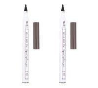 POPETPOP Waterproof Microblading Eyebrow Pencil Set 2Pcs with Smudge-Proof Liquid and Micro-Fork Tip, Designed for Brow Mapping and Tattoo Brow Effect