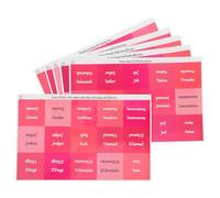 POPETPOP Waterproof Monthly Planner Sticky Tabs Set, 6 Pink Adhesive Index Labels for Notebook, Quarterly Organization and Bible Study, Self-Adhesive Decorative Page Markers for Office