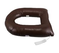 POPETPOP Waterproof Raised Toilet Seat Cushion for Seniors, Brown Eva Cotton Artificial Leather Material, Height Increasing Toilet Seat Riser Cushion Suitable for Bathroom Use