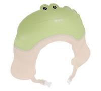 POPETPOP Waterproof Shower Cap with Soft Material and Ear Protection, Light Green Bath Visor Hat for Babies, Fun and Cute Design for Shampoo and Bath Time