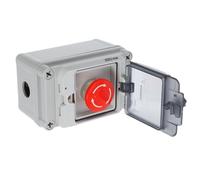 POPETPOP Waterproof with Plastic Box Emergency Stop Button Switch Userfriendly Knob Small Breaker Box for Outdoor Environments Suitable for Wide Range of Outdoor Applications