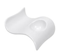 POPETPOP Wave-Shaped Ceramic Egg Cup 1pcs White Egg Holder Tray Practical Storage Plate for Dining Table and Breakfast Use