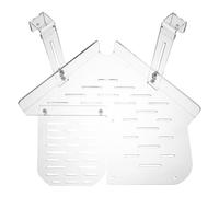 POPETPOP Wear-resistant Acrylic Turtle Ramp for Water Turtles and Frogs with Multi-functional Hanging Platform Fish Tank Decoration and Accessory for Basking and Climbing