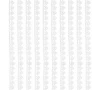 POPETPOP White Heart Lace Trim Wrapped Embroidery Lace Guipure Ribbon for Sewing and Decoration, Polyester Silk Material with Delicate Design, for Handicrafts and Clothing in Tailor Shops