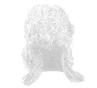 POPETPOP White Judge Wig for Men Cosplay Lightweight Breathable Lawyer Costume Accessory for Halloween Party and Role Playing