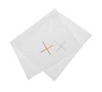 POPETPOP White Linen Church Altar Communion Cloth with Retains Pure White Color, Multi-Purpose Embroidered Sacramental Corporal for Mass and Festive Gatherings