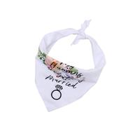 POPETPOP White Polyester Dog Collar Bib for Pets, Fashionable and Adorable Wedding Party Accessory, Keeps Dogs Clean and Dressed for Valentine's Day