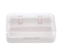 POPETPOP White Pp Lipstick Organiser with Separate Design and Cover, Portable Cosmetic Storage Box with Mirror, Beautiful Appearance Suitable for Desktop and Travel Use