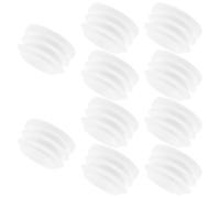 POPETPOP White Pp Plastic Hockey Stick End Caps 10pcs round Tube