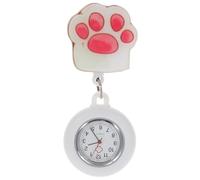 POPETPOP White Quartz Pocket Watch with Lovely Pattern Design for Nurses and Doctors, Easy to Wash and Featuring a Removable Cover, and Nursing Use