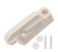 POPETPOP White T-Handle Casement Window Latch Replacement with Screws | Surface Mount Lock, Plastic and Metal Build, Cover Caps Included, for Sash and Outward Opening Windows