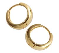POPETPOP Women Hoop Earrings Elegant Circle Design with Highly Polished Surface 1 Pair Vintage Water Drop Shaped Dangle Hoops Earrings Made of Titanium Steel for Birthdays for Women