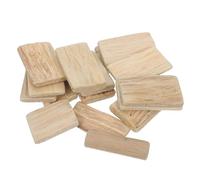 POPETPOP Wood Blocks 25pcs Natural Driftwood Pieces for Various Rooms and Aquarium Decor, Easy to Hang Wooden Blocks with Natural Grain for DIY Crafts
