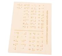 POPETPOP Wood Braille Letter Board for Blind People Teaching Aid Durable Alphabet and Learning Tool Braille Reading Assist Blind Supplies for Education and Skill Improvement