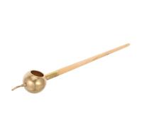 POPETPOP Wood-Handled Copper Tjanting Batik Applicator Pen for Wax Drawing, Featuring Extended Spout and Kettle Structure, for Handmade Crafts and Batik Learning Use by DIY Hobbyists