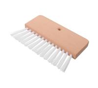 POPETPOP Wood Nylon Single-Row Flat Brush for Wall Finish Texture Painting, Ergonomic Handle with Reinforced Bristles, Comfortable Handling and Wide Coverage, for Pattern Making and Wall