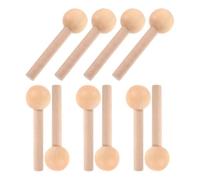 POPETPOP Wood Pegs 10Pcs 10Mm Diameter X 80Mm Length Beech Wood Round Hooks for Pegboard Accessories and Home Workshop Organization
