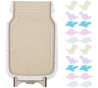 POPETPOP Wood Reward Jar with Dinosaur Tokens and Star Incentive Chart for Classroom Behavior and Teacher Motivation, Yellow Boxwood Reward Jars for ’ Positive Reinforcement