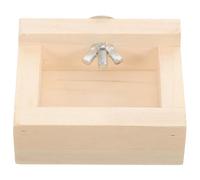 POPETPOP Wood Small Dish Hamster Food Dish Easy to Clean Easy to Store Special and Attractive Appearance Design Fine Workmanship Pet Feeding Bowl for Hedgehog and Squirrel