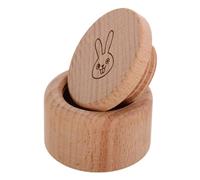 POPETPOP Wooden Baby Tooth Storage Box Keepsake Box for Baby Teeth and Hair for Boys and Girls Natural Beech Wood for Birthdays and Precious Memories