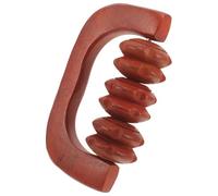 POPETPOP Wooden Back and Leg Roller Massage Stick, Manual Four-Wheel Wood Roller Massager for Muscle Relaxation and Body Relief