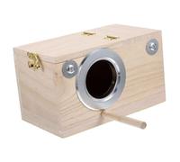 POPETPOP Wooden Bird Incubator Nest Parrot Breeding Nest Box Parakeet Nesting House Bird House Stable Base
