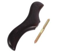 POPETPOP Wooden Cane Handle Replacement Grip with Screws, Purpleheart Curved Walking Stick Head, Professional Hiking Pole Adapter for Outdoor Mobility Aids and Skiing Supplies