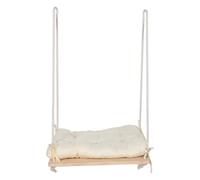 POPETPOP Wooden Cat Window Perch Hammock with Suction Cups, Adjustable Height and Soft Fabric Cushion, Easy Maintenance Pet Bed for Indoor Cats on Balcony or Home