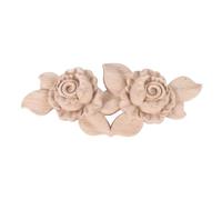 POPETPOP Wooden Chips Rose Carving Chips Creative Khaki Flower Shaped Lightweight Safe to Use Decorative Wooden Pieces for Home and Birthday Crafts