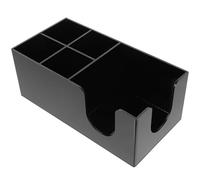 POPETPOP Wooden Coffee Bar Organizer Box Multi-functional Coffee Station Storage Box with Compartment Design and Stable Bottom for Countertop Use for, Napkins, and Sugar Packets