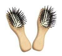 POPETPOP Wooden Comb Hairbrush 2Pcs Small Portable Paddle Brush for Scalp Massage Minimizes Hair Pulling Suitable for Hair Types Men On-The-Go Styling