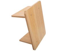 POPETPOP Wooden Footstool Small Bench with Angled Surface, Oak Color Step Stool and Adults, Bathroom Toilet Assistance Steps for Bedroom and Kitchen Use