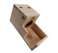 POPETPOP Wooden Hamster Cabin Hut for Rats and Hamsters with Ladder Board and Open/close Flat Design, Easy to Use Synthetic Material Pet House Suitable for Keeping Cool in Summer and DIY