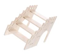 POPETPOP Wooden Hamster Ladder for Cage Climbing Habitat, Natural Wood Small Animal Platform for Guinea Pig, Chinchilla and Rat Cage Decor
